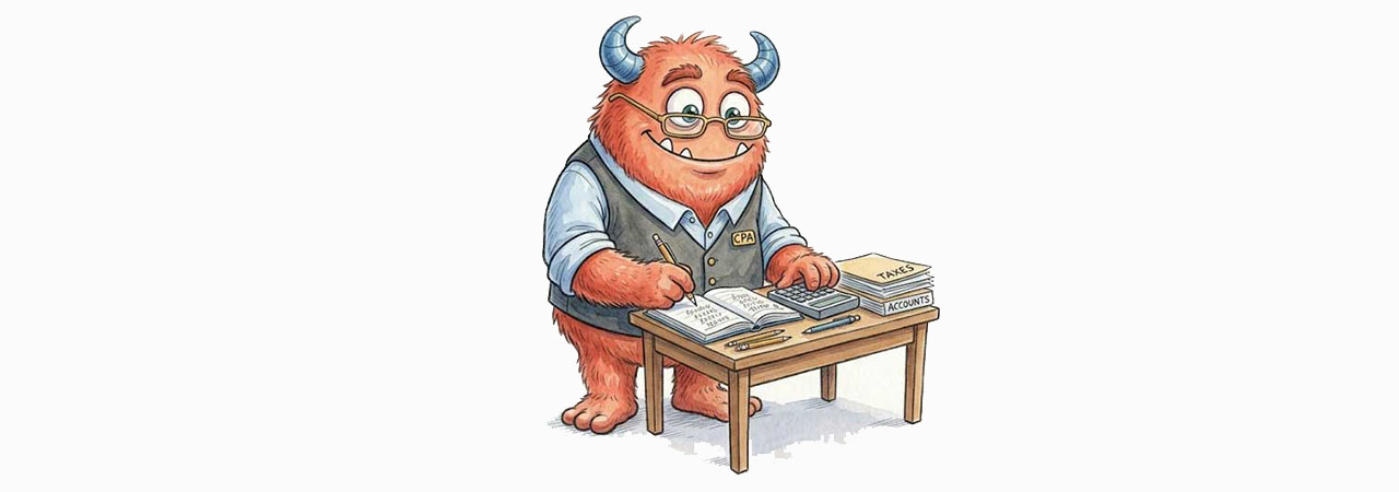 Monster Accountant at Work